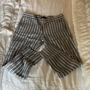 Striped Banana Republic Work Pants